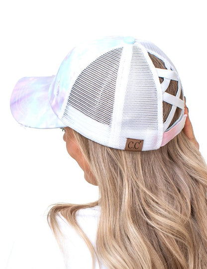 CC Tie Dye Mesh Pony Cap - Southern Chic Magnolias, LLC