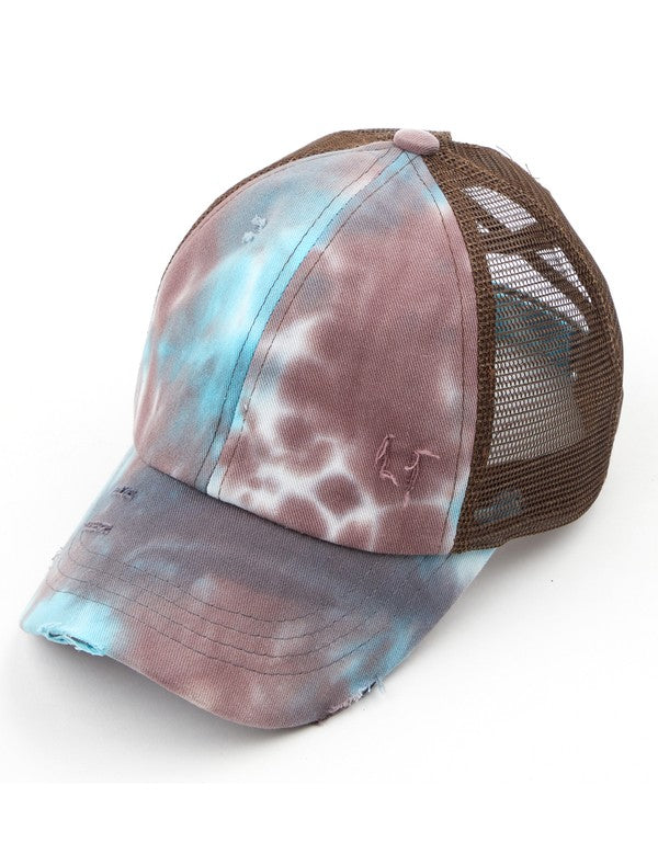 CC Tie Dye Mesh Pony Cap - Southern Chic Magnolias, LLC