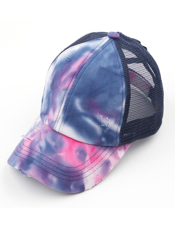 CC Tie Dye Mesh Pony Cap - Southern Chic Magnolias, LLC