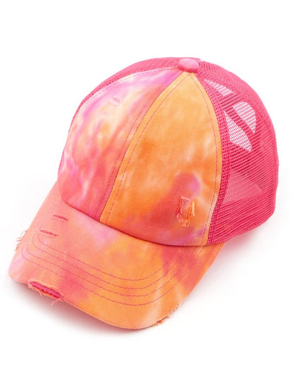 CC Tie Dye Mesh Pony Cap - Southern Chic Magnolias, LLC