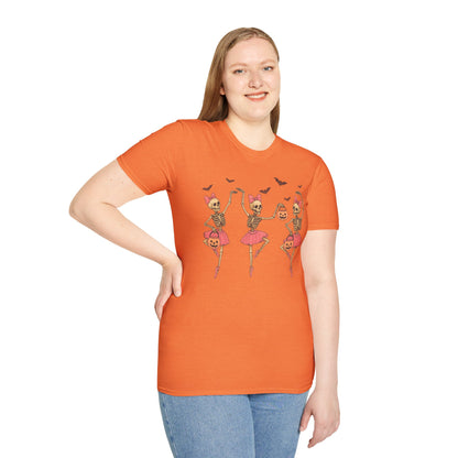 Ballerina Skeleton Unisex Softstyle T-Shirt