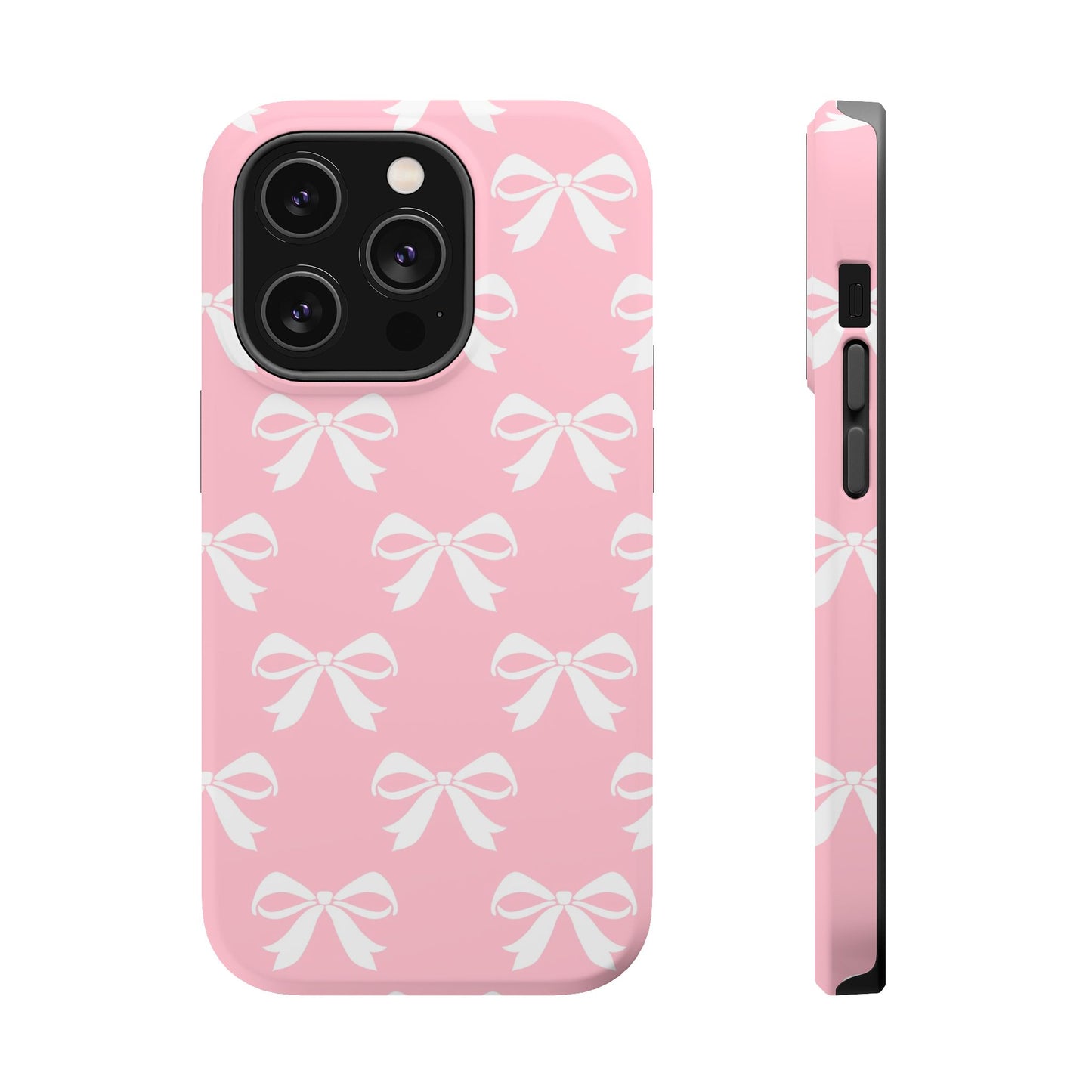 Magnetic Tough Cases Girlie Bow Pink Solid