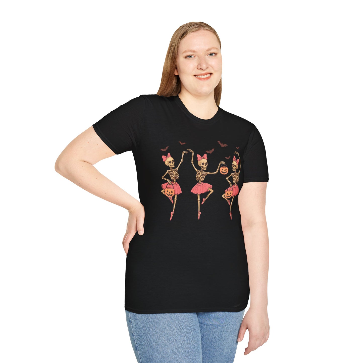 Ballerina Skeleton Unisex Softstyle T-Shirt