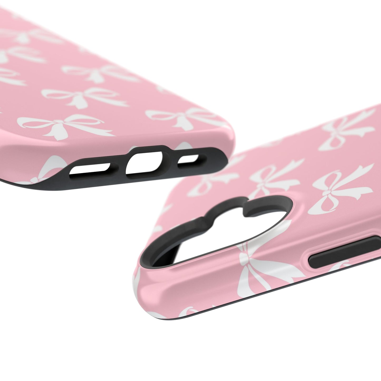 Magnetic Tough Cases Girlie Bow Pink Solid