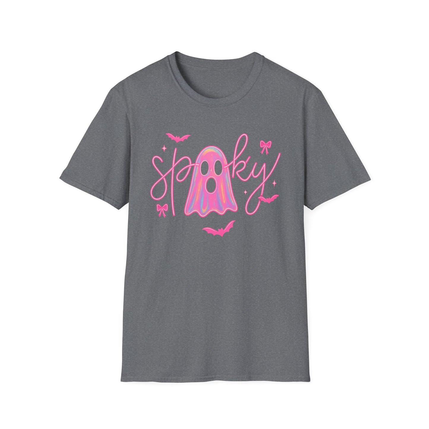 Spooky Pink Ghost Unisex Softstyle T-Shirt