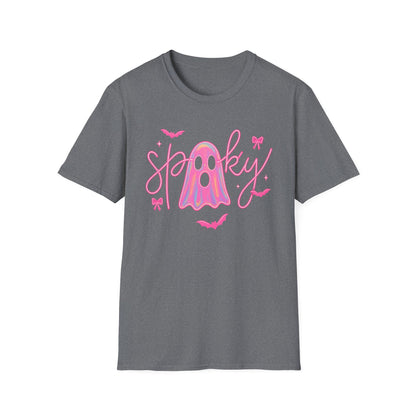 Spooky Pink Ghost Unisex Softstyle T-Shirt