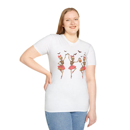 Ballerina Skeleton Unisex Softstyle T-Shirt