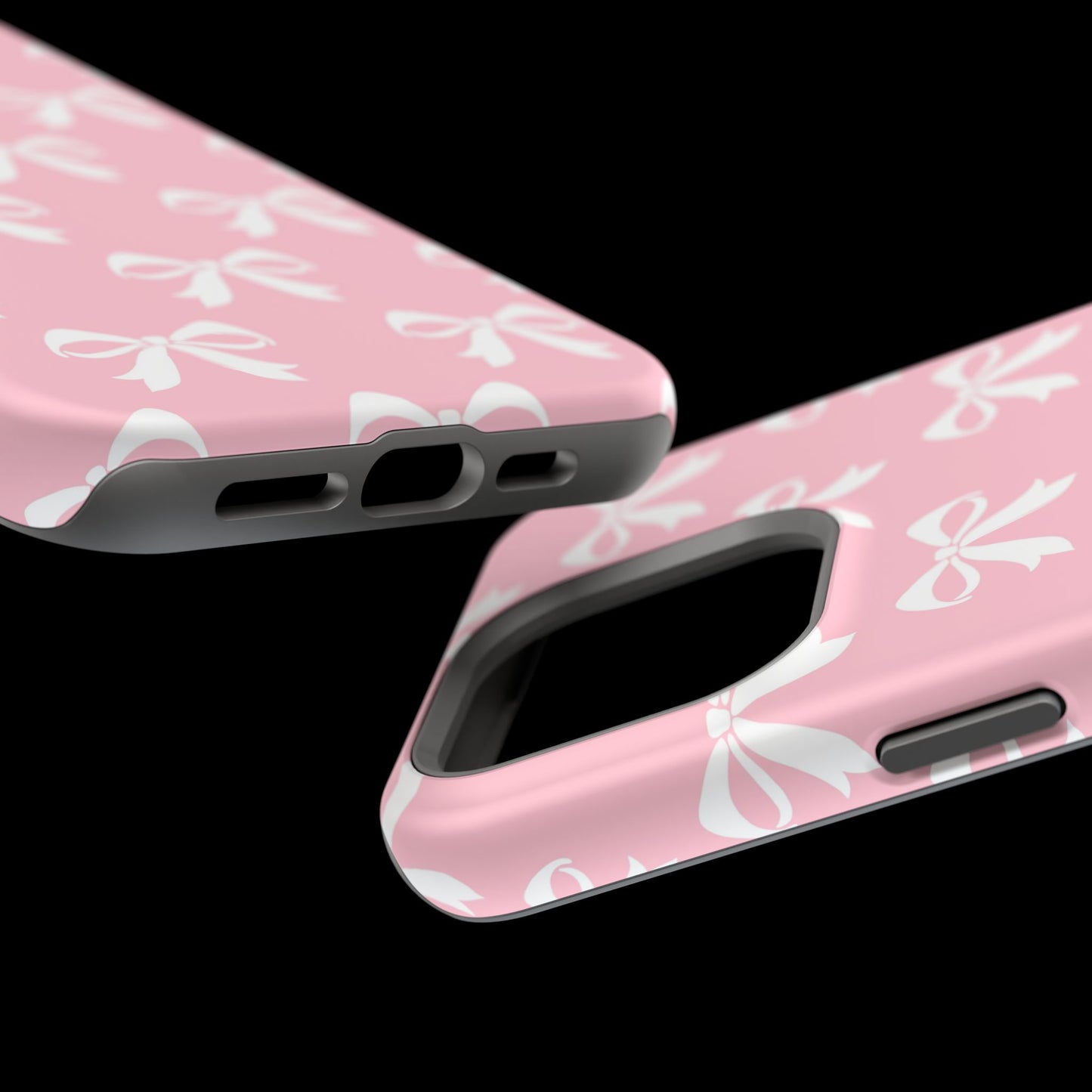 Magnetic Tough Cases Girlie Bow Pink Solid