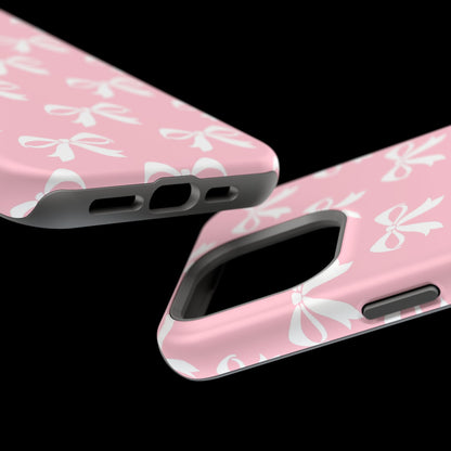 Magnetic Tough Cases Girlie Bow Pink Solid