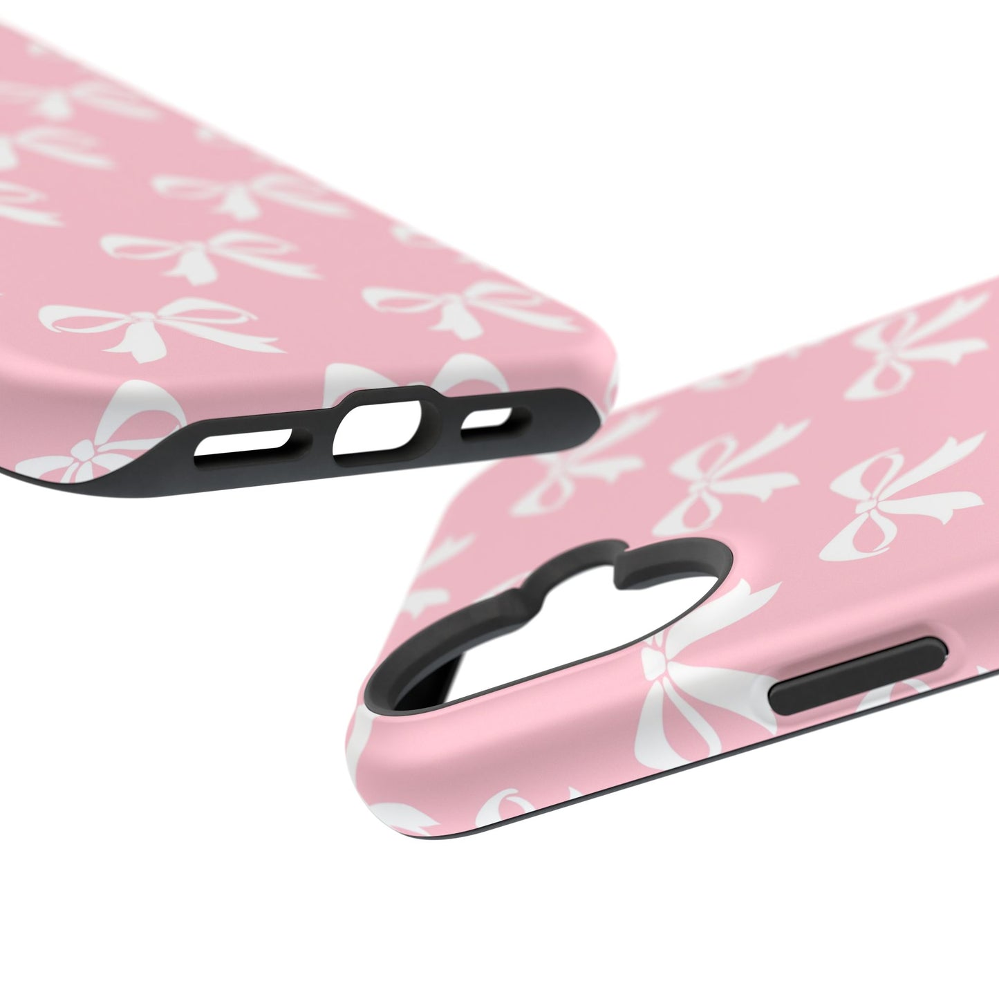 Magnetic Tough Cases Girlie Bow Pink Solid