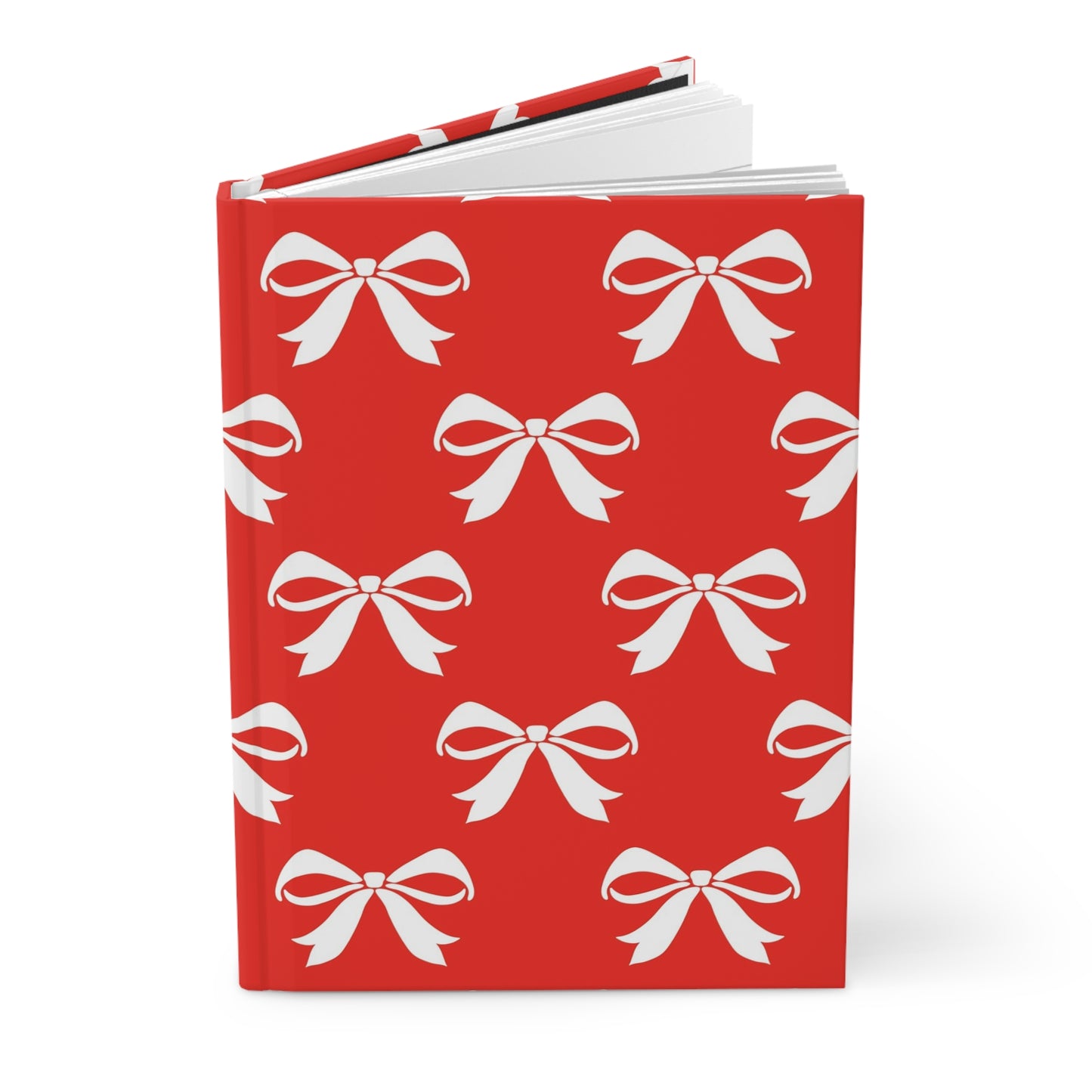Hardcover Journal Matte Girlie Bow Red Solid