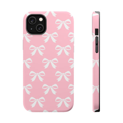 Magnetic Tough Cases Girlie Bow Pink Solid