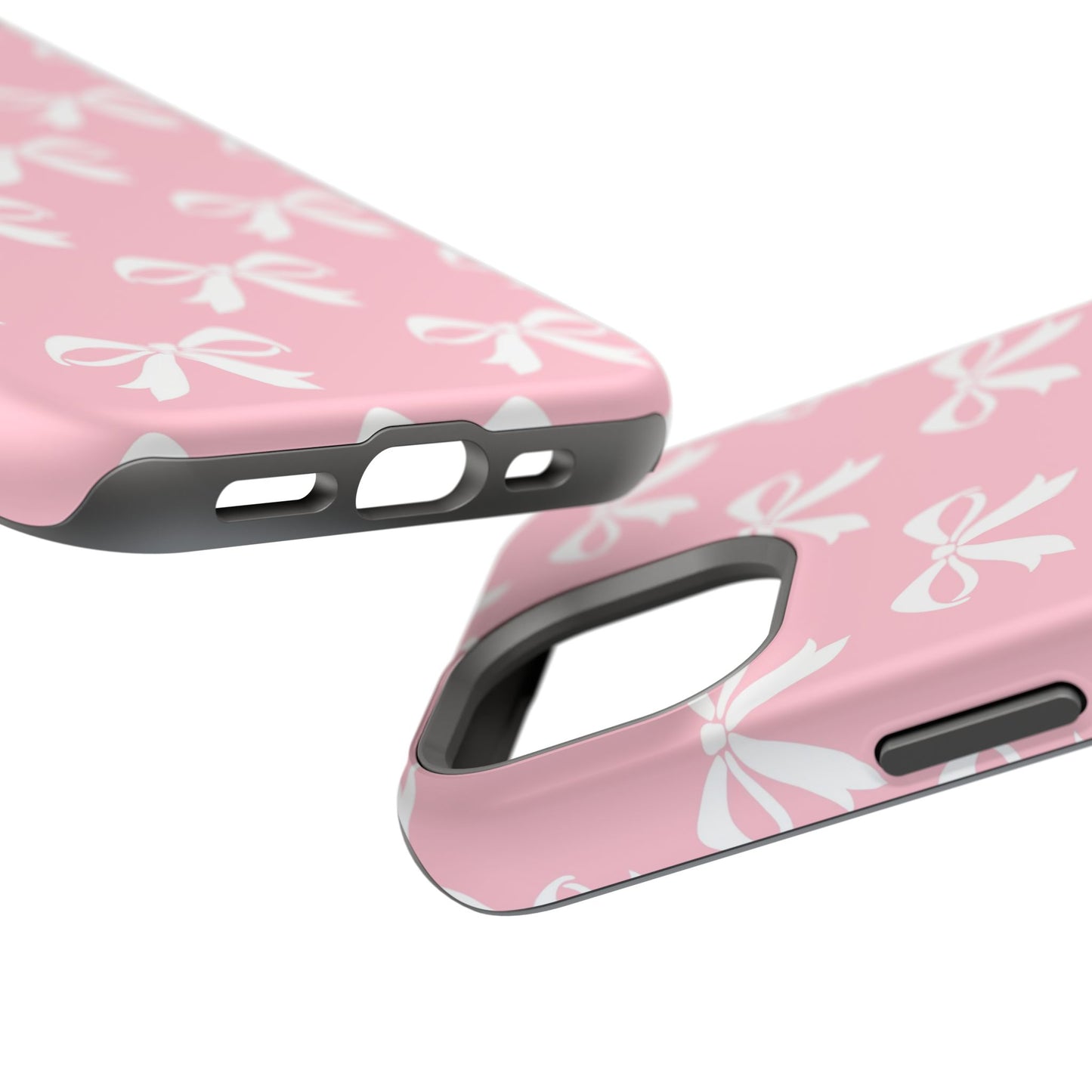 Magnetic Tough Cases Girlie Bow Pink Solid