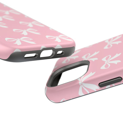 Magnetic Tough Cases Girlie Bow Pink Solid