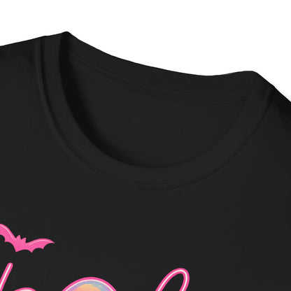 Spooky Pink Ghost Unisex Softstyle T-Shirt