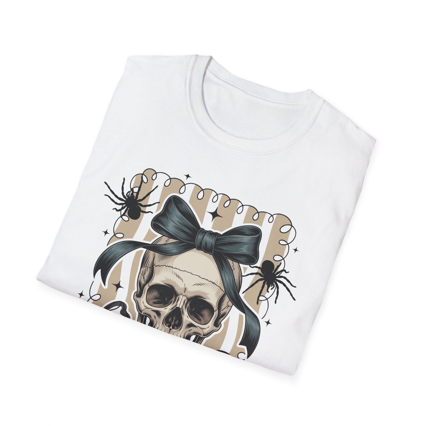 Skull Coquette Bow Unisex Softstyle T-Shirt