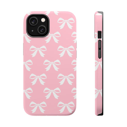 Magnetic Tough Cases Girlie Bow Pink Solid