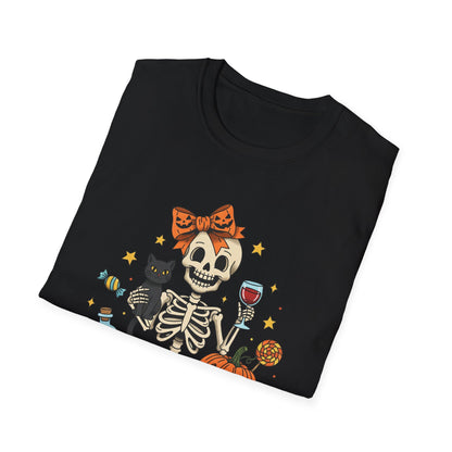 Coquette Bow Skeleton Unisex Softstyle T-Shirt