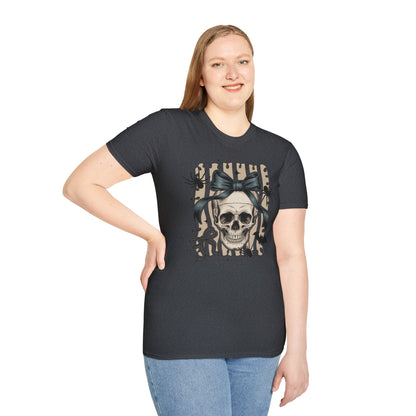 Skull Coquette Bow Unisex Softstyle T-Shirt