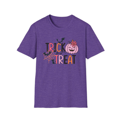 Trick Or Treat Pink Pumpkin Unisex Softstyle T-Shirt