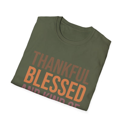 Thankful Blessed Mess Unisex Softstyle T-Shirt