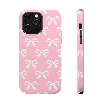 Magnetic Tough Cases Girlie Bow Pink Solid