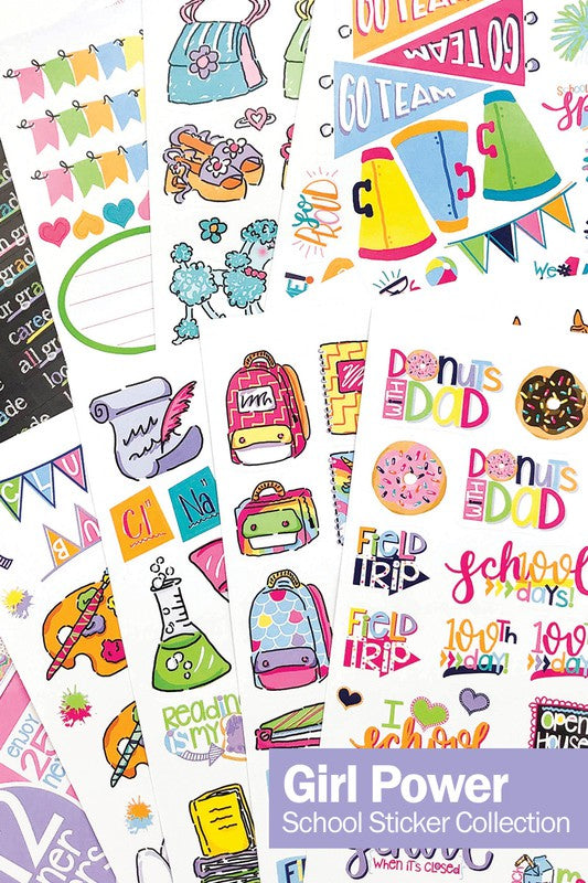 Girl Power School Sticker Set 412-Count Assorted