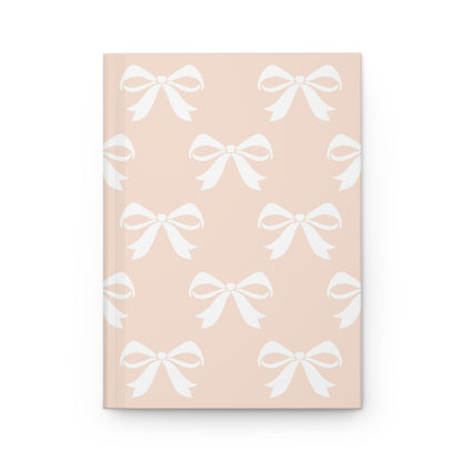 Hardcover Journal Matte Girlie Bow Light Pink Solid