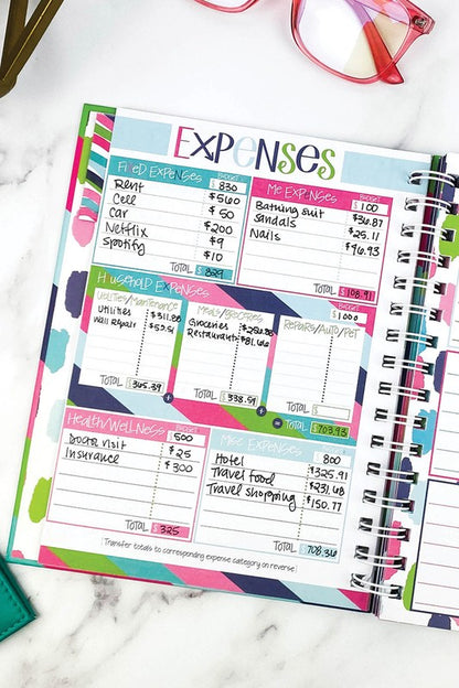 Budget Binder Financial Workbook Non-Dated 52-Week