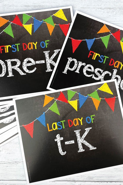 First & Last Days of School Photo Prop Signs