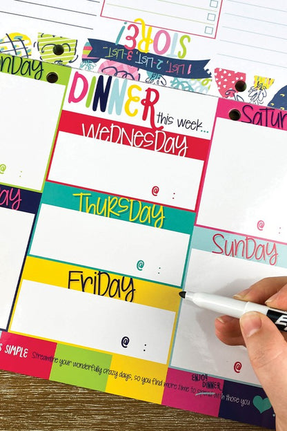 Meal Minder Menu Planner 52-Week wDry Erase Backer