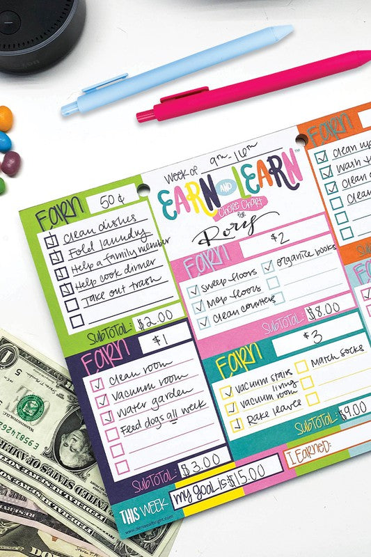 Earn & Learn Kids' Chore Chart Money Management