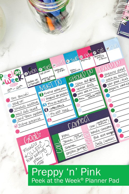 Peek at the Week 52-Week Non-dated Planner Pad