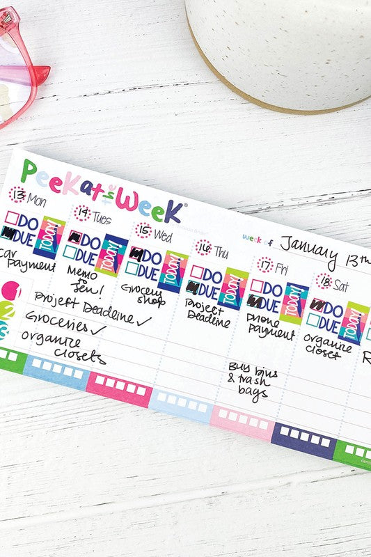 Peek at the Week 52-Week Mini Planner Pad