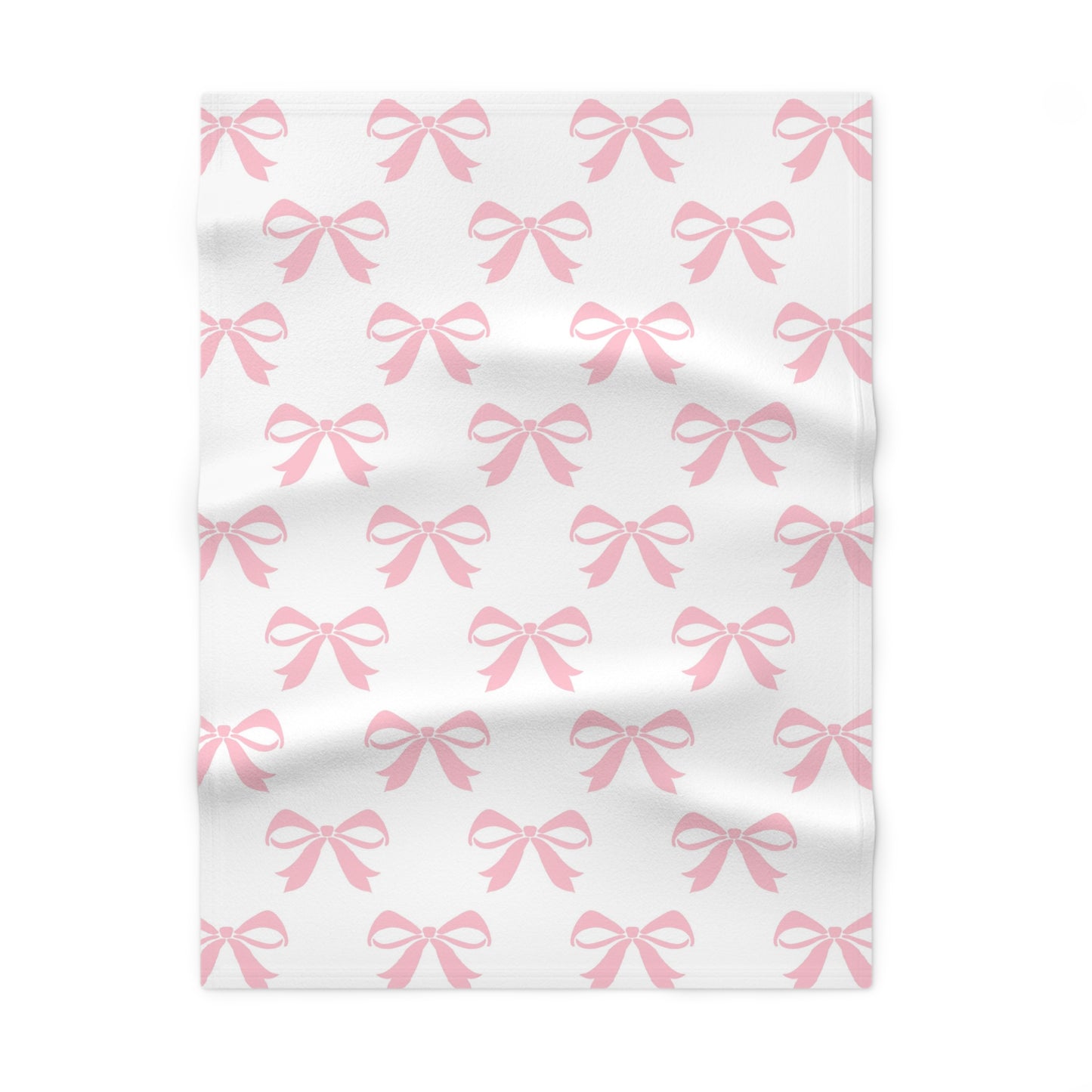 Soft Fleece Baby Blanket Girlie Bow Pink