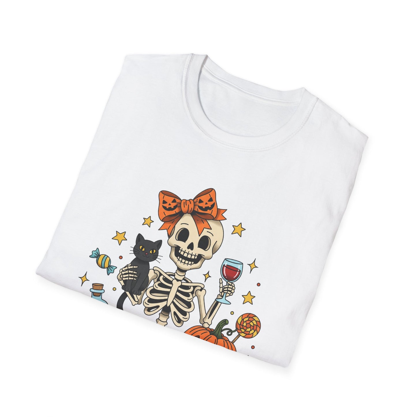 Coquette Bow Skeleton Unisex Softstyle T-Shirt