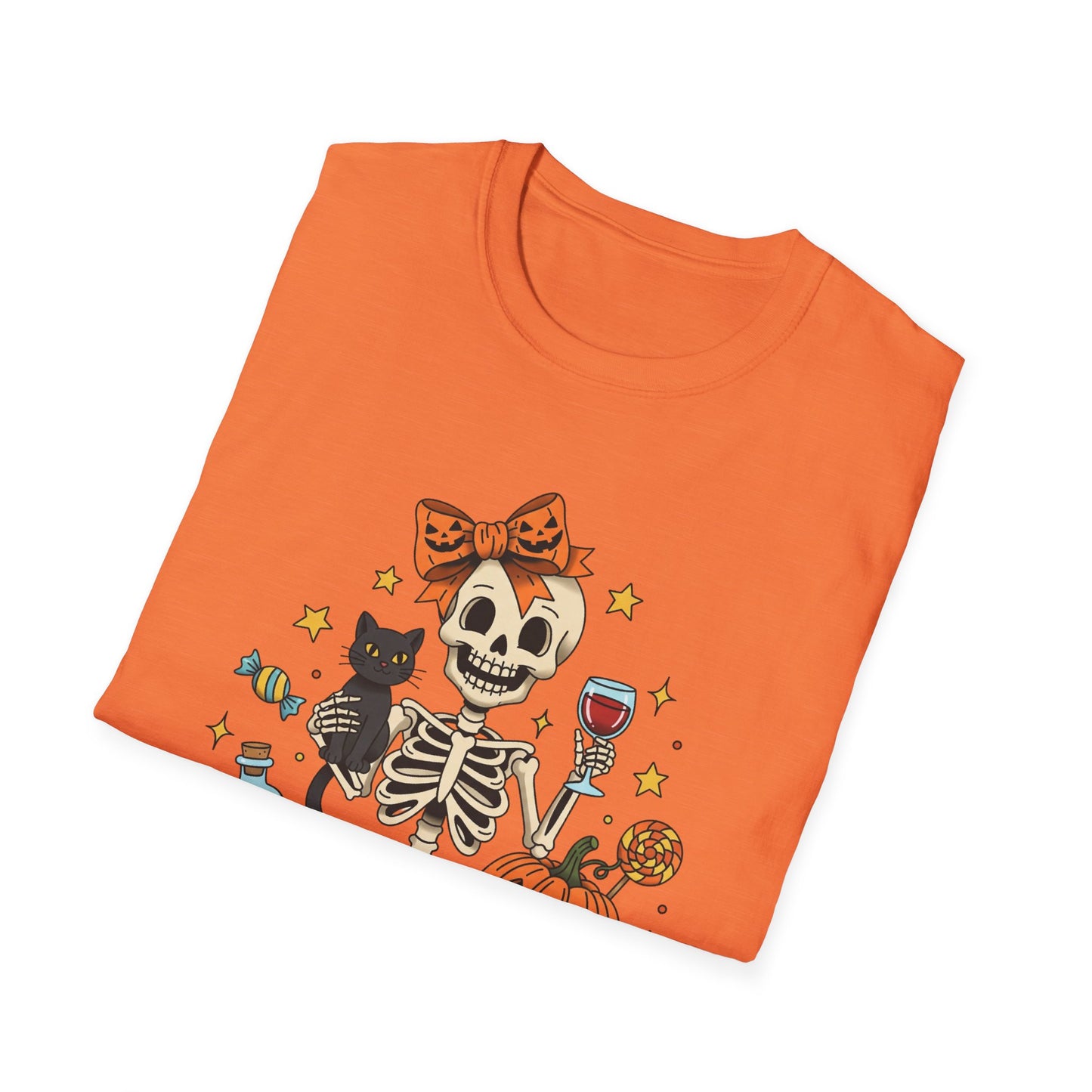 Coquette Bow Skeleton Unisex Softstyle T-Shirt