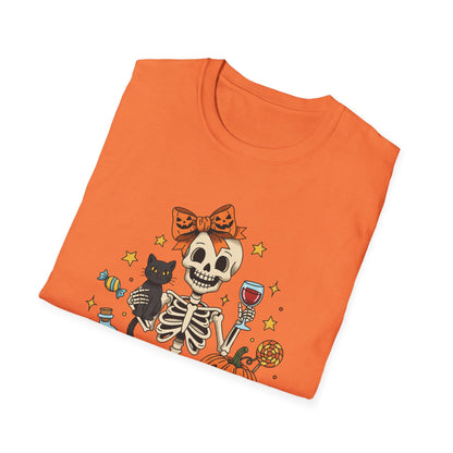 Coquette Bow Skeleton Unisex Softstyle T-Shirt
