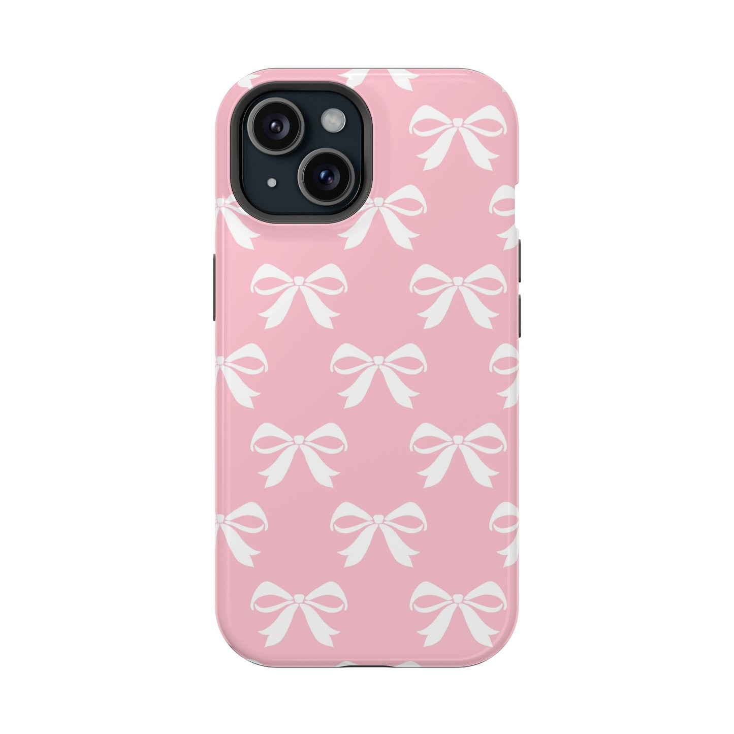 Magnetic Tough Cases Girlie Bow Pink Solid