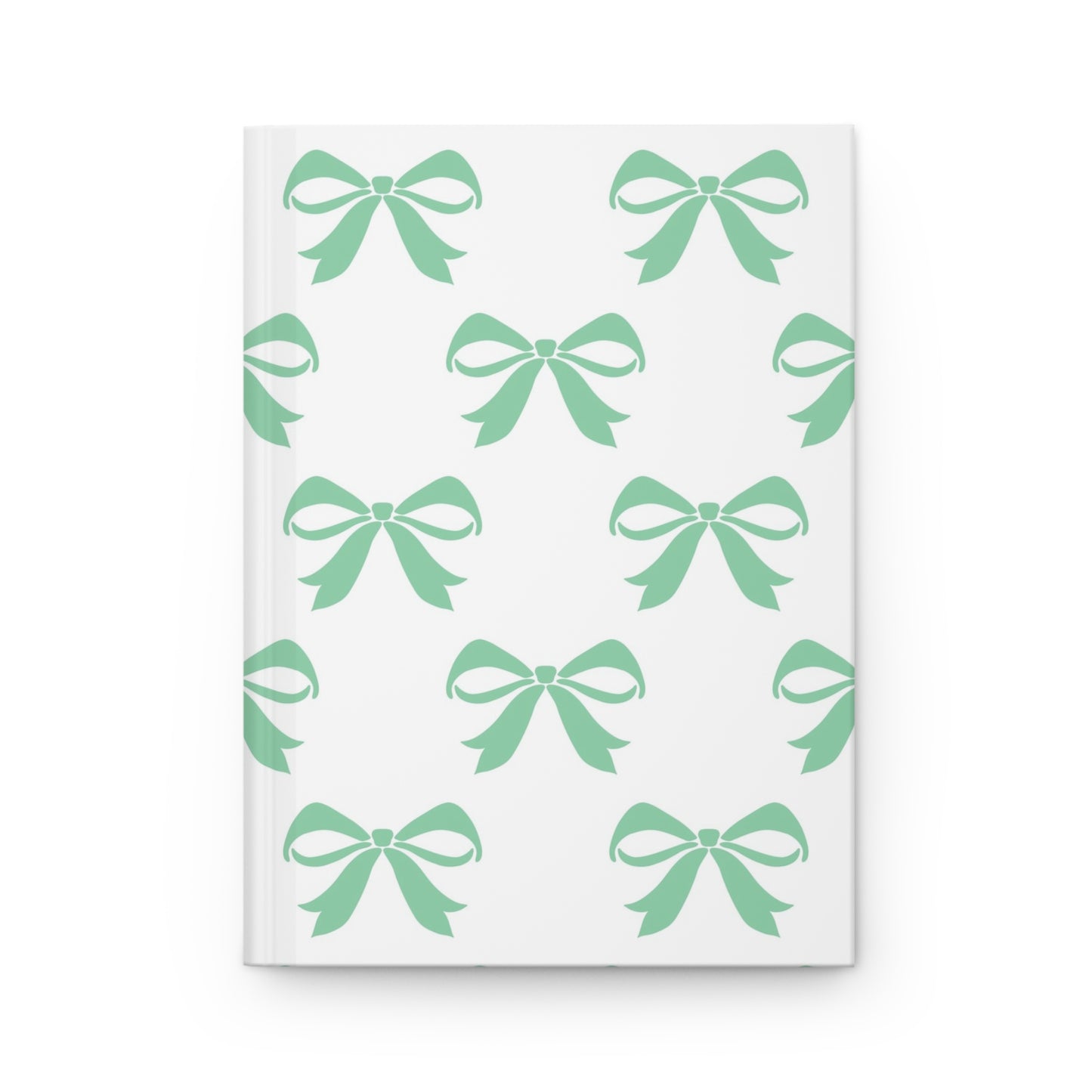 Hardcover Journal Matte Girlie Bow Green