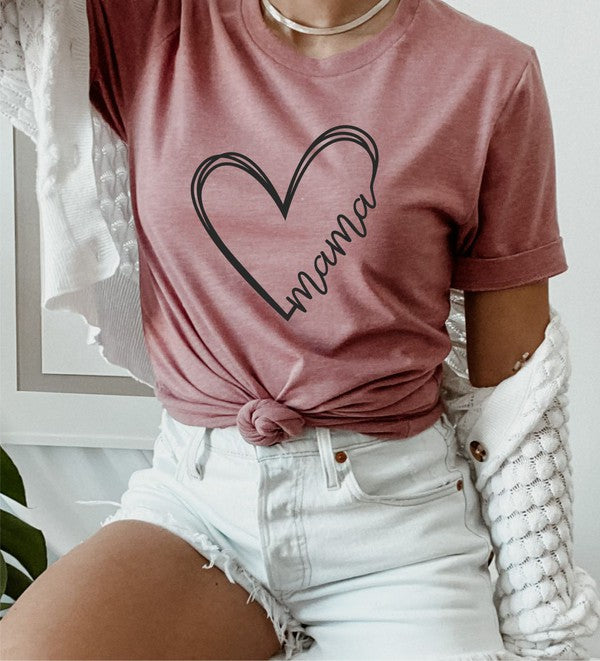 Heart Mama Bella Canvas Tee (Curvy)