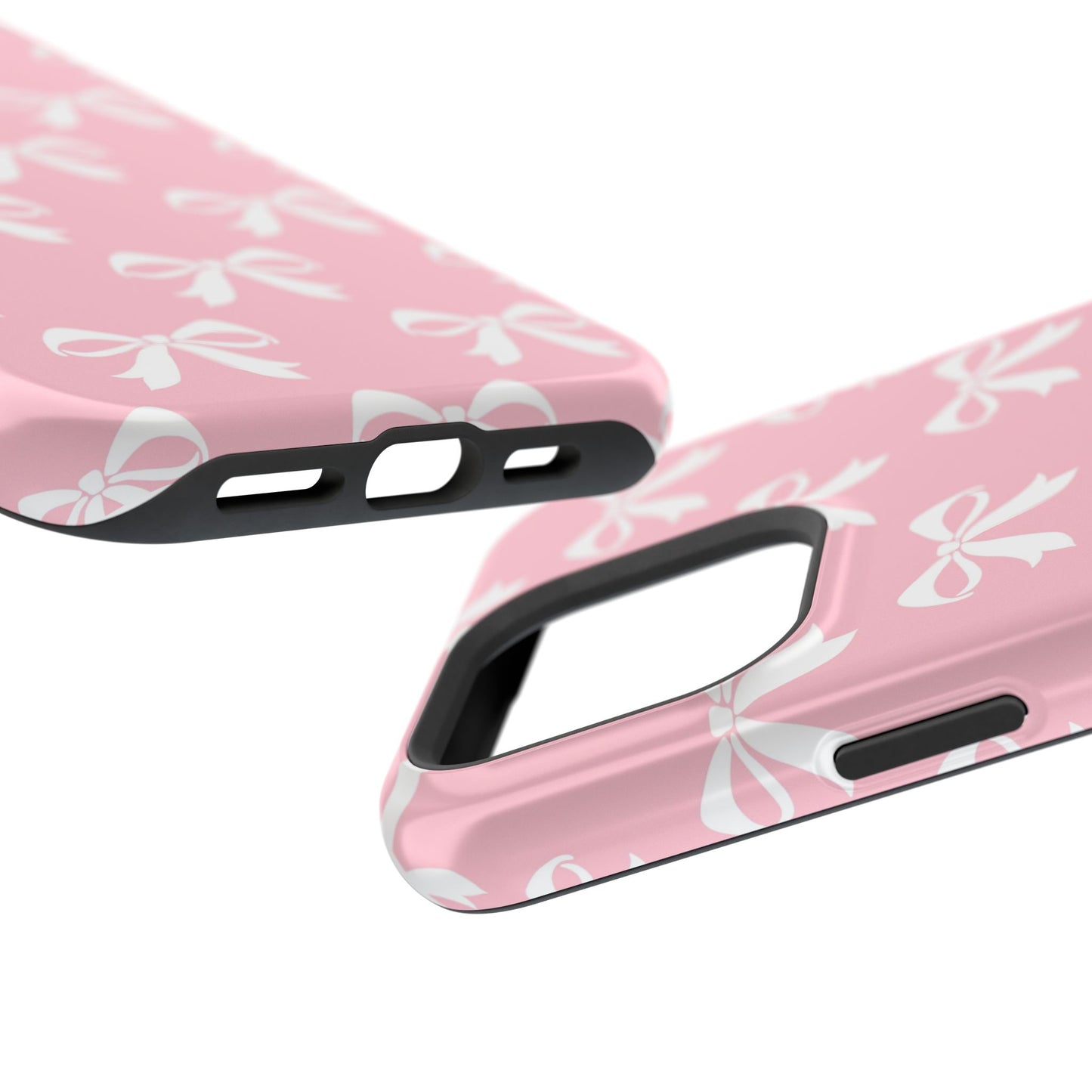 Magnetic Tough Cases Girlie Bow Pink Solid