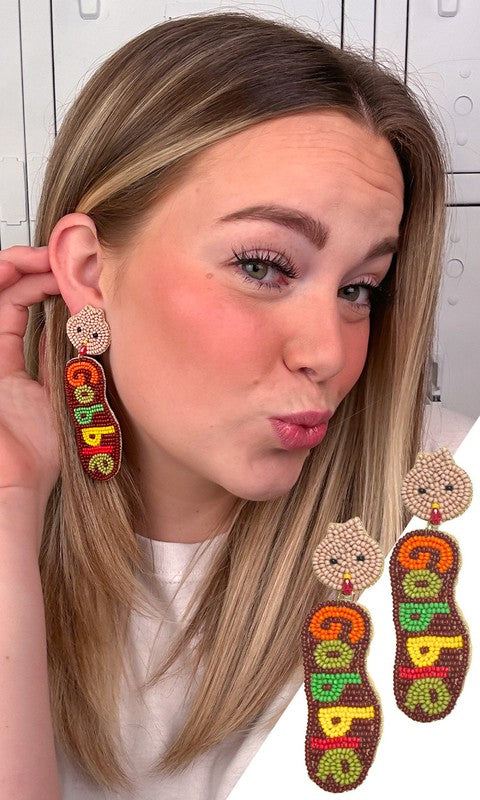 Gobble Words Earrings