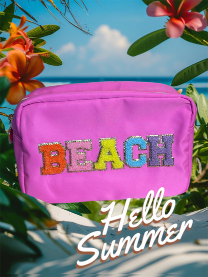 Pink Beach Patch Bag