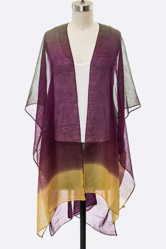 Mardi Gras Color Kimono Cardigan