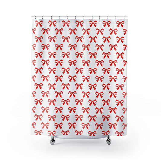 Shower Curtains Girlie Bow Red