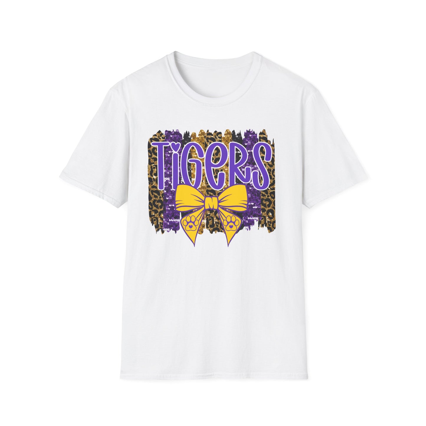 Tigers Brush Bow Unisex Softstyle T-Shirt