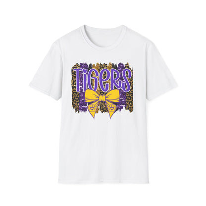 Tigers Brush Bow Unisex Softstyle T-Shirt