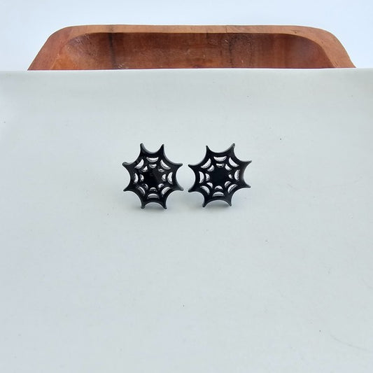 Spider Web Studs - Black