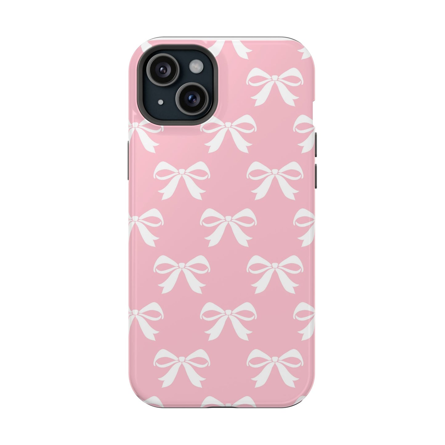 Magnetic Tough Cases Girlie Bow Pink Solid